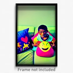 Pixel Art Poster - Crazy Pillow (8 Bit Psychedelic Trippy Video Game Print)