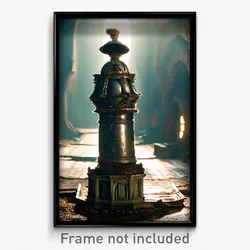 Pixel Art Poster - Worn Sanctum (8 Bit Psychedelic Trippy Video Game Print)