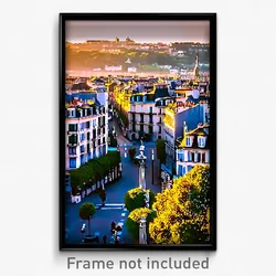 Pixel Art Poster - Sharp French City (8 Bit Psychedelic Trippy Video Game Print)
