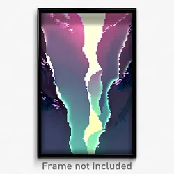 Pixel Art Poster - Simple Chasm (8 Bit Psychedelic Trippy Video Game Print)