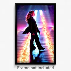 Pixel Art Poster - Velvety Landing (8 Bit Psychedelic Trippy Video Game Print)
