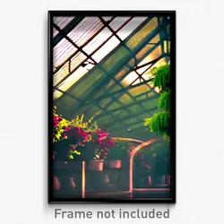 Pixel Art Poster - Muted Greenhouse (8 Bit Psychedelic Trippy Video Game Print)