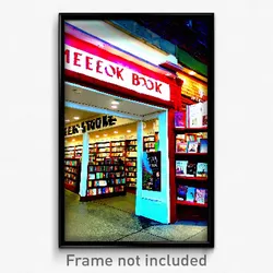 Pixel Art Poster - Meek Book Store (8 Bit Psychedelic Trippy Video Game Print)