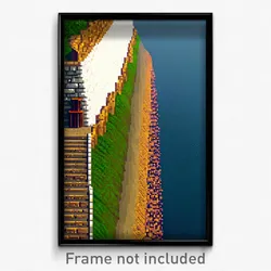 Pixel Art Poster - Detailed Dike (8 Bit Psychedelic Trippy Video Game Print)