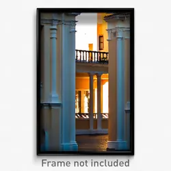 Pixel Art Poster - Smooth Spanish Architecture (8 Bit Video Game Print)