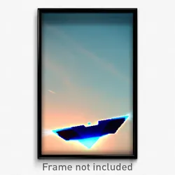 Pixel Art Poster - Sky Blue Delta (8 Bit Psychedelic Trippy Video Game Print)