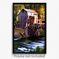 Pixel Art Poster - Brown Mill (8 Bit Psychedelic Trippy Weird Video Game Print)