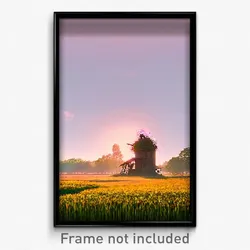 Pixel Art Poster - Upbeat Prairie (8 Bit Psychedelic Trippy Video Game Print)