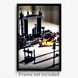 Pixel Art Poster - Miniature Forgeworks (8 Bit Psychedelic Video Game Print)