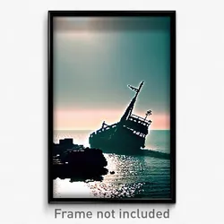 Pixel Art Poster - Negligible Sea Wreck (8 Bit Psychedelic Video Game Print)