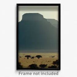 Pixel Art Poster - Gray Savannah (8 Bit Psychedelic Trippy Video Game Print)