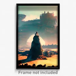 Pixel Art Poster - Outlandish Rise (8 Bit Psychedelic Trippy Video Game Print)