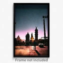 Pixel Art Poster - Secret Mexico City (8 Bit Psychedelic Video Game Print)