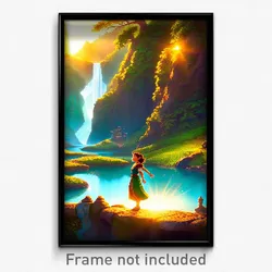 Pixel Art Poster - Enchanted Province (8 Bit Psychedelic Video Game Print)
