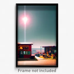 Pixel Art Poster - Extra Small Safehouse (8 Bit Psychedelic Video Game Print)