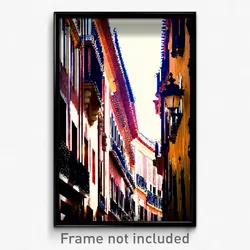 Pixel Art Poster - Adorable Madrid (8 Bit Psychedelic Trippy Video Game Print)