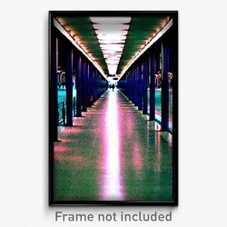 Pixel Art Poster - Cold Walkway (8 Bit Psychedelic Trippy Video Game Print)