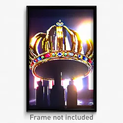 Pixel Art Poster - Huge Crown (8 Bit Psychedelic Trippy Weird Video Game Print)