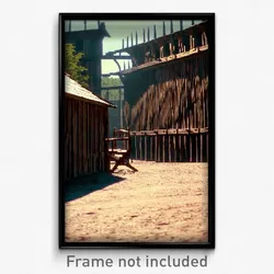 Pixel Art Poster - Classic Stockade (8 Bit Psychedelic Trippy Video Game Print)