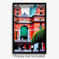Pixel Art Poster - Exotic Mexico City (8 Bit Psychedelic Video Game Print)