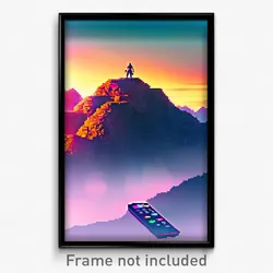 Pixel Art Poster - Remote Heights (8 Bit Psychedelic Trippy Video Game Print)