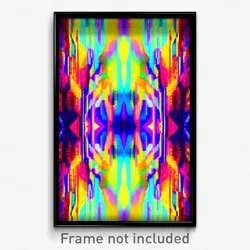 Pixel Art Poster - Kaleidoscopic Stream (8 Bit Psychedelic Video Game Print)