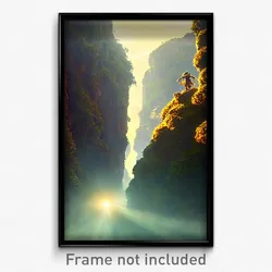 Pixel Art Poster - Gracious Chasm (8 Bit Psychedelic Trippy Video Game Print)