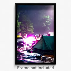 Pixel Art Poster - Damp Campsite (8 Bit Psychedelic Trippy Video Game Print)