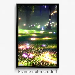 Pixel Art Poster - Rundown Fairy Ring (8 Bit Psychedelic Video Game Print)