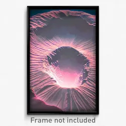 Pixel Art Poster - Velvety Crater (8 Bit Psychedelic Trippy Video Game Print)