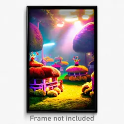 Pixel Art Poster - Plush Apiary (8 Bit Psychedelic Trippy Video Game Print)