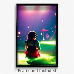 Pixel Art Poster - Warm Respite (8 Bit Psychedelic Trippy Video Game Print)