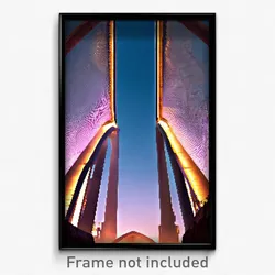 Pixel Art Poster - Clear Aquaduct (8 Bit Psychedelic Trippy Video Game Print)