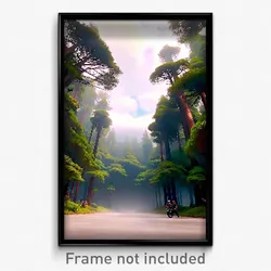Pixel Art Poster - Candid Cloud Forest (8 Bit Psychedelic Video Game Print)