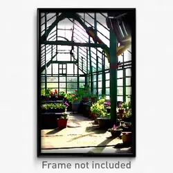 Pixel Art Poster - Ample Greenhouse (8 Bit Psychedelic Trippy Video Game Print)