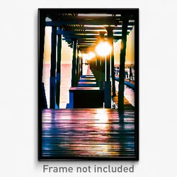 Pixel Art Poster - Ample Boardwalk (8 Bit Psychedelic Trippy Video Game Print)