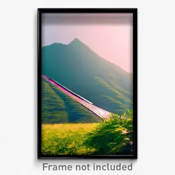 Pixel Art Poster - Mountainous Slide (8 Bit Psychedelic Trippy Video Game Print)