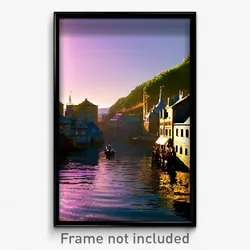 Pixel Art Poster - Quaint Strait (8 Bit Psychedelic Trippy Video Game Print)