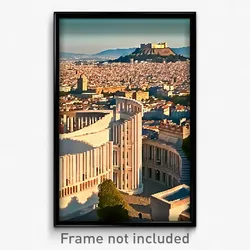 Pixel Art Poster - Ample Acropolis (8 Bit Psychedelic Trippy Video Game Print)