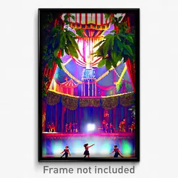 Pixel Art Poster - Leafy Circus (8 Bit Psychedelic Trippy Video Game Print)