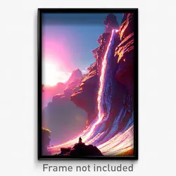 Pixel Art Poster - Outstanding Rift (8 Bit Psychedelic Trippy Video Game Print)