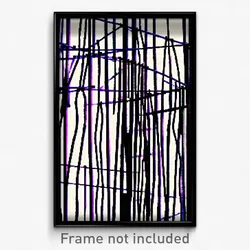 Pixel Art Poster - Complex Wire Frame Dump (8 Bit Psychedelic Video Game Print)