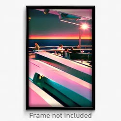 Pixel Art Poster - Busy View (8 Bit Psychedelic Trippy Weird Video Game Print)