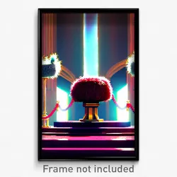 Pixel Art Poster - Fluffy Pulpit (8 Bit Psychedelic Trippy Video Game Print)