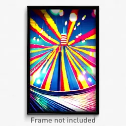 Pixel Art Poster - Bright Circus (8 Bit Psychedelic Trippy Video Game Print)