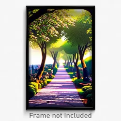 Pixel Art Poster - Lovely Path (8 Bit Psychedelic Trippy Weird Video Game Print)