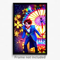 Pixel Art Poster - Flashy New Year Day (8 Bit Psychedelic Video Game Print)