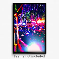 Pixel Art Poster - Beloved New Year Day (8 Bit Psychedelic Video Game Print)
