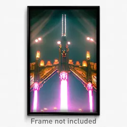 Pixel Art Poster - Original Keep (8 Bit Psychedelic Trippy Video Game Print)
