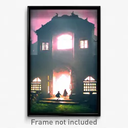 Pixel Art Poster - Haunted Wild (8 Bit Psychedelic Trippy Video Game Print)